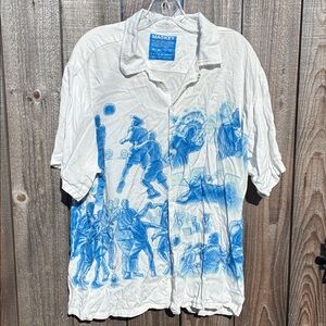 Market White Graphic Shirt